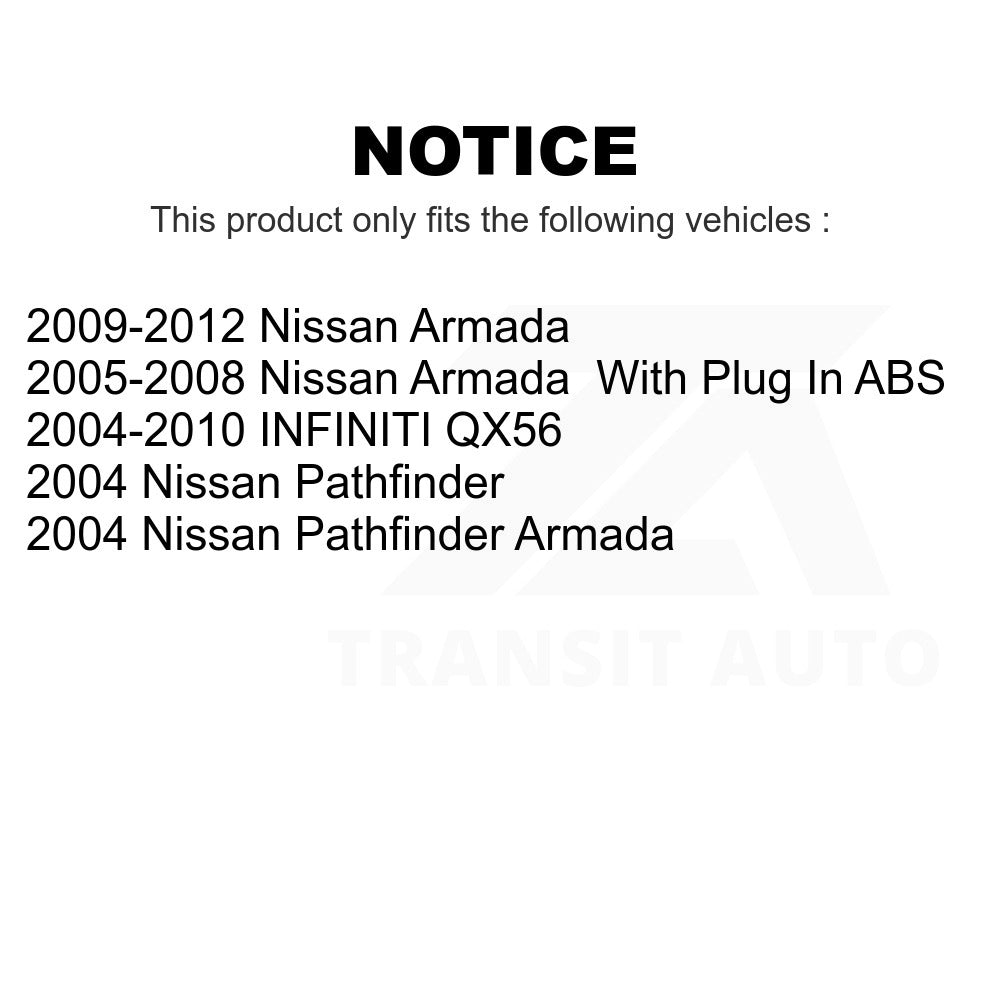 Rear Wheel Bearing Hub Assembly Pair For Nissan Armada INFINITI QX56 Pathfinder