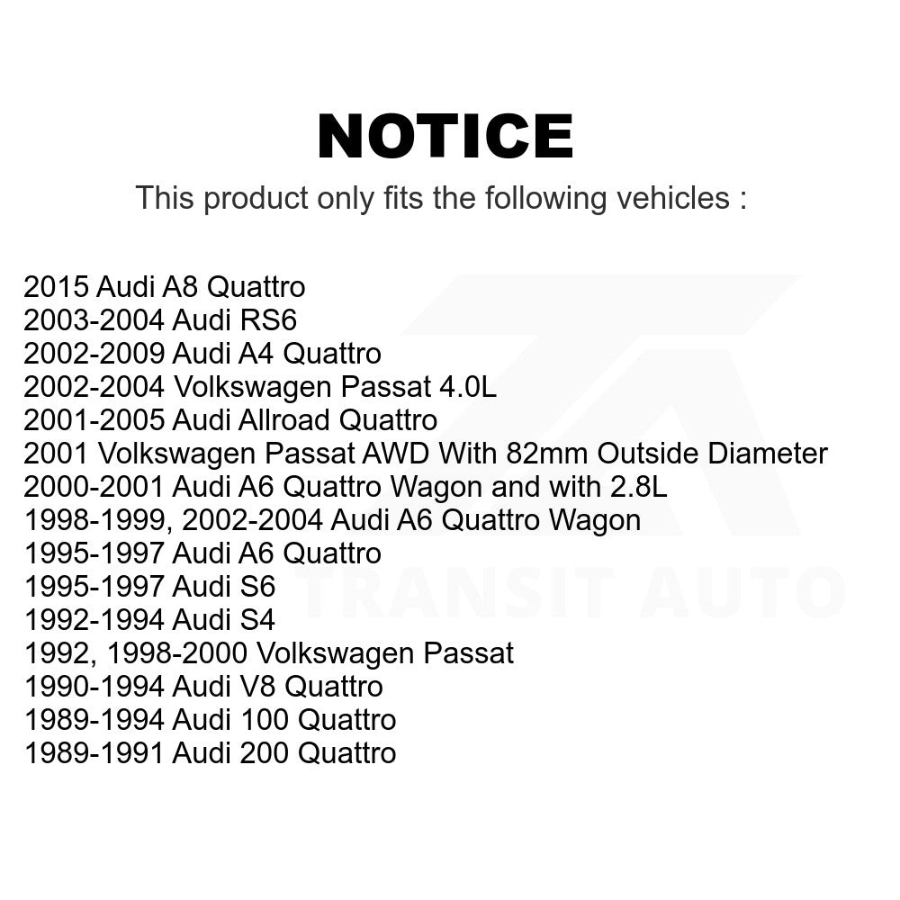 Rear Wheel Bearing Pair For Audi A4 Quattro Volkswagen Passat A6 Allroad A8 RS6