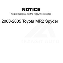 Charger l&#39;image dans la galerie, Rear Wheel Bearing Pair For 2000-2005 Toyota MR2 Spyder