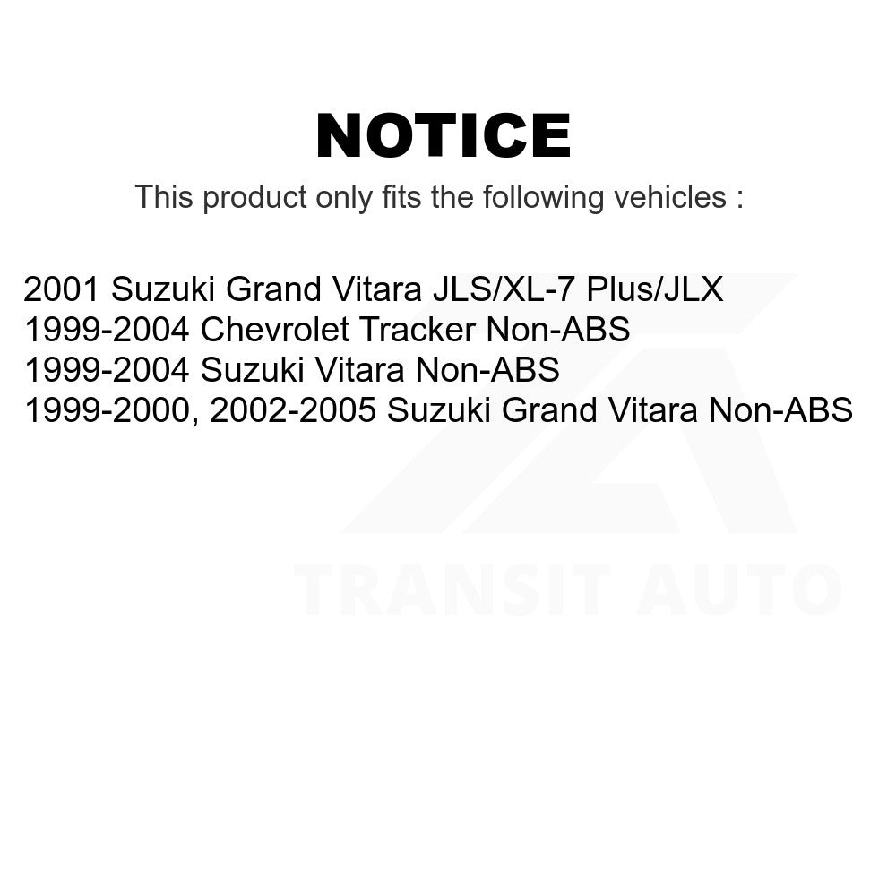 Rear Wheel Bearing Pair For Chevrolet Tracker Suzuki Grand Vitara
