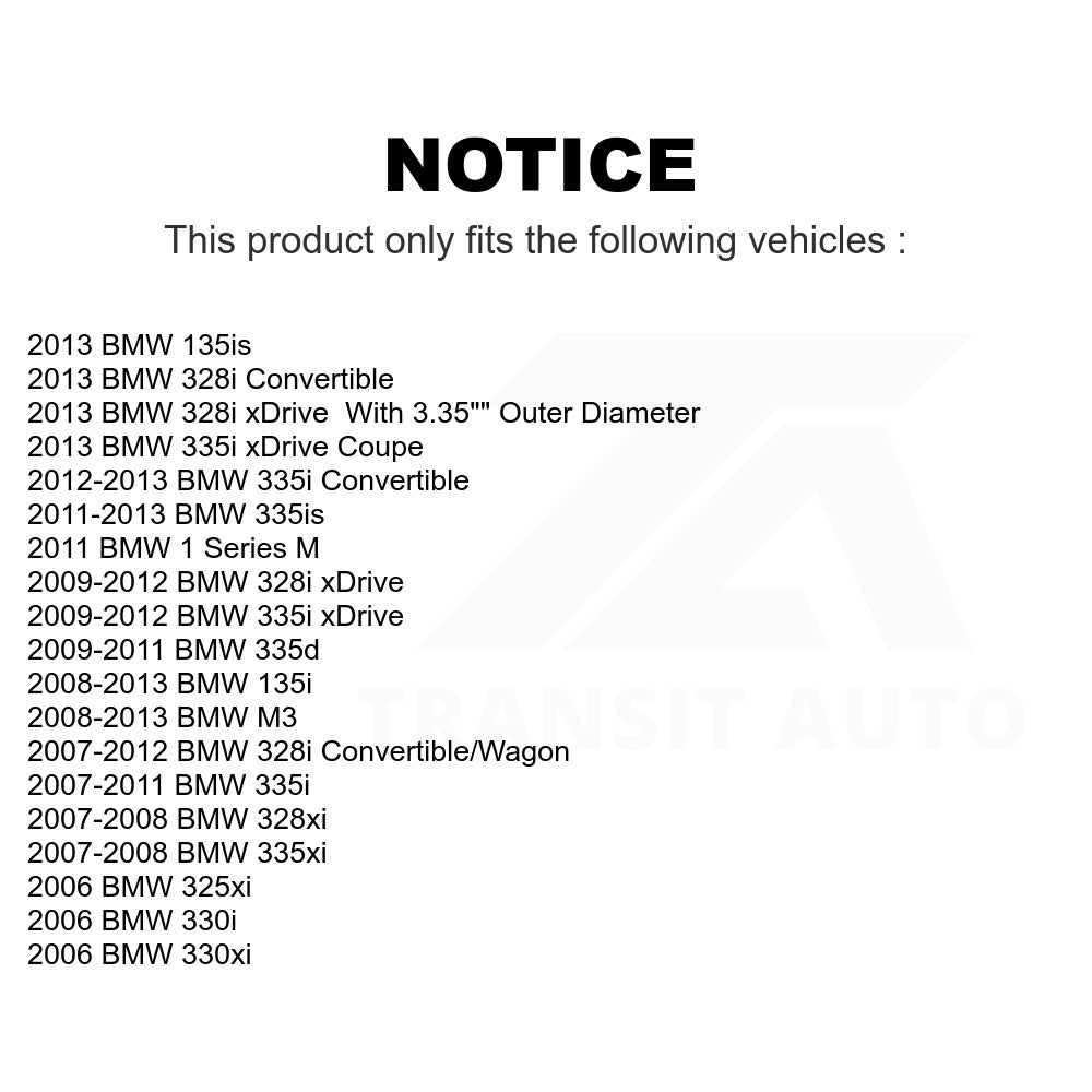 Rear Wheel Bearing Pair For BMW 328i xDrive 335i 328xi 330i M3 135i 325xi 335xi
