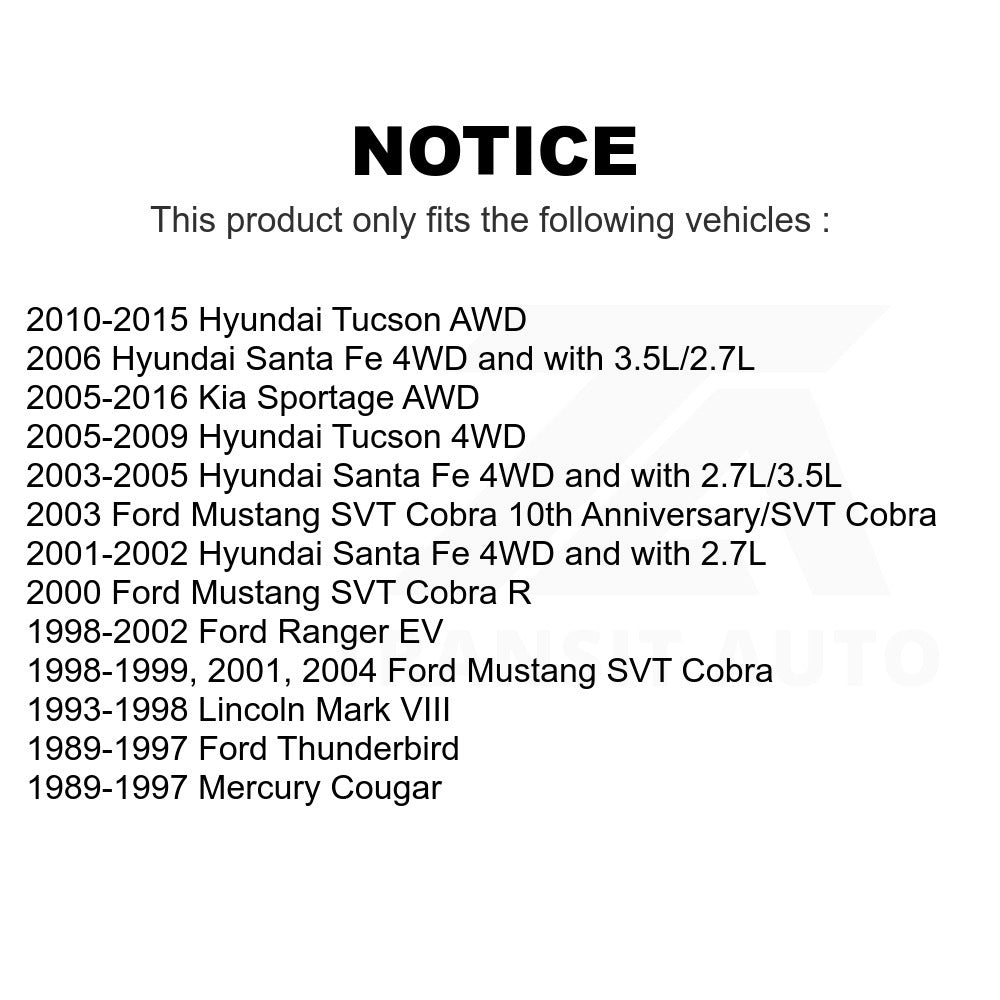 Rear Wheel Bearing Pair For Ford Ranger Hyundai Mustang Kia Sportage Tucson Fe