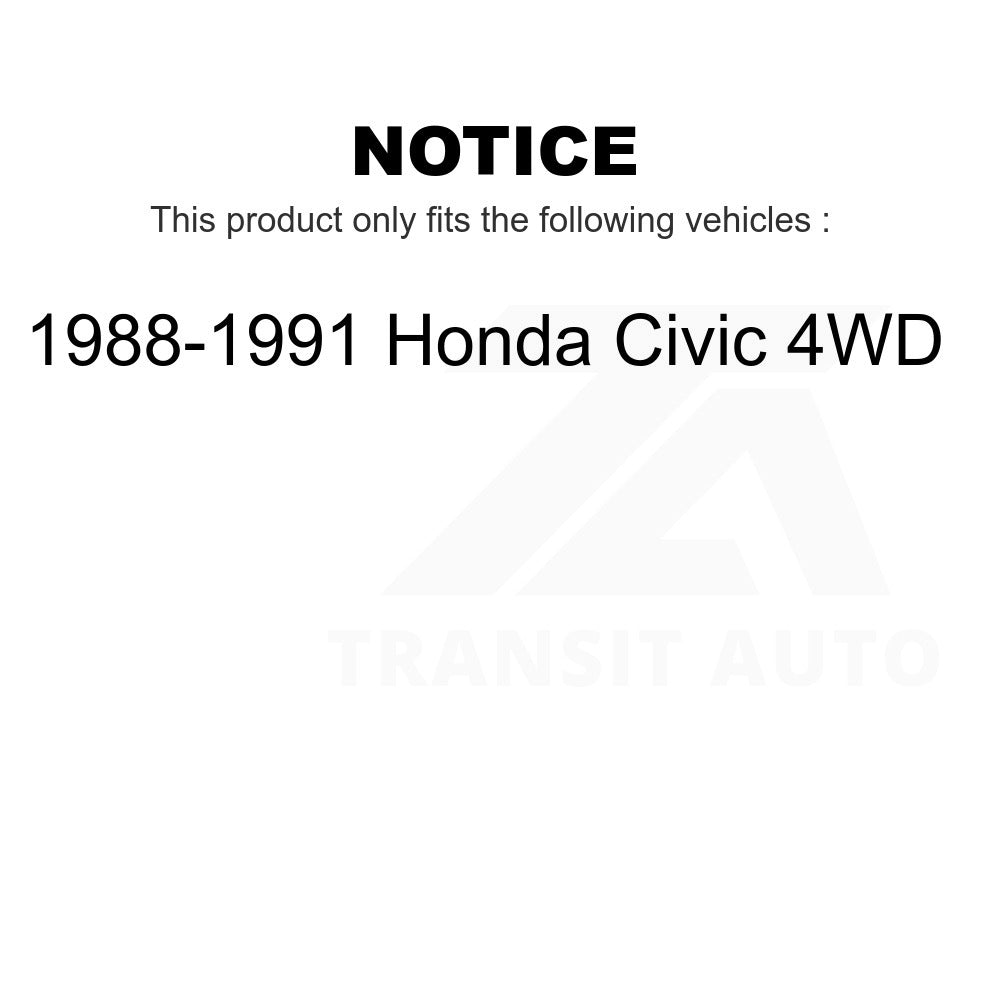 Rear Wheel Bearing Pair For 1988-1991 Honda Civic 4WD