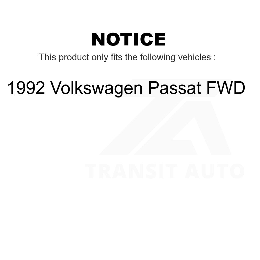 Front Rear Wheel Bearing Kit For 1992 Volkswagen Passat FWD