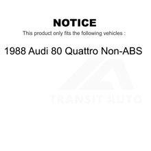 Load image into Gallery viewer, Front Rear Wheel Bearing Kit For 1988 Audi 80 Quattro Non-ABS