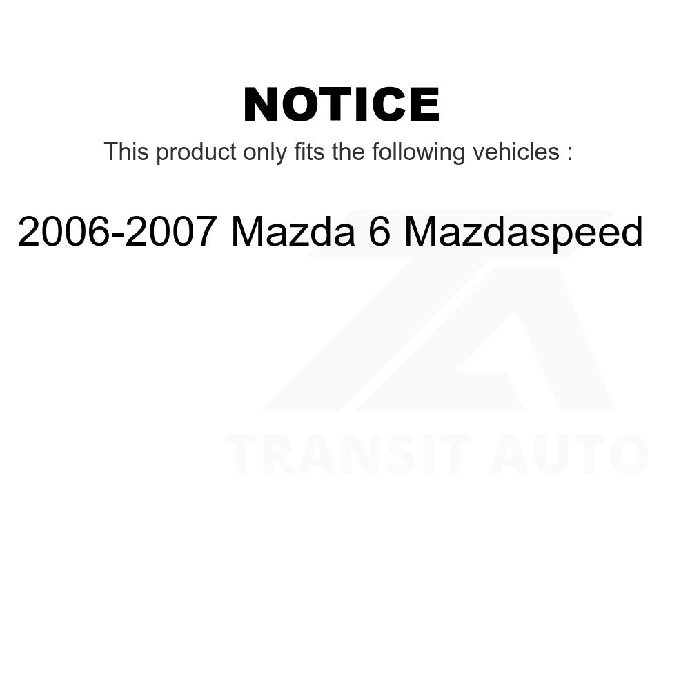 Front Rear Wheel Bearing Kit For 2006-2007 Mazda 6 Mazdaspeed