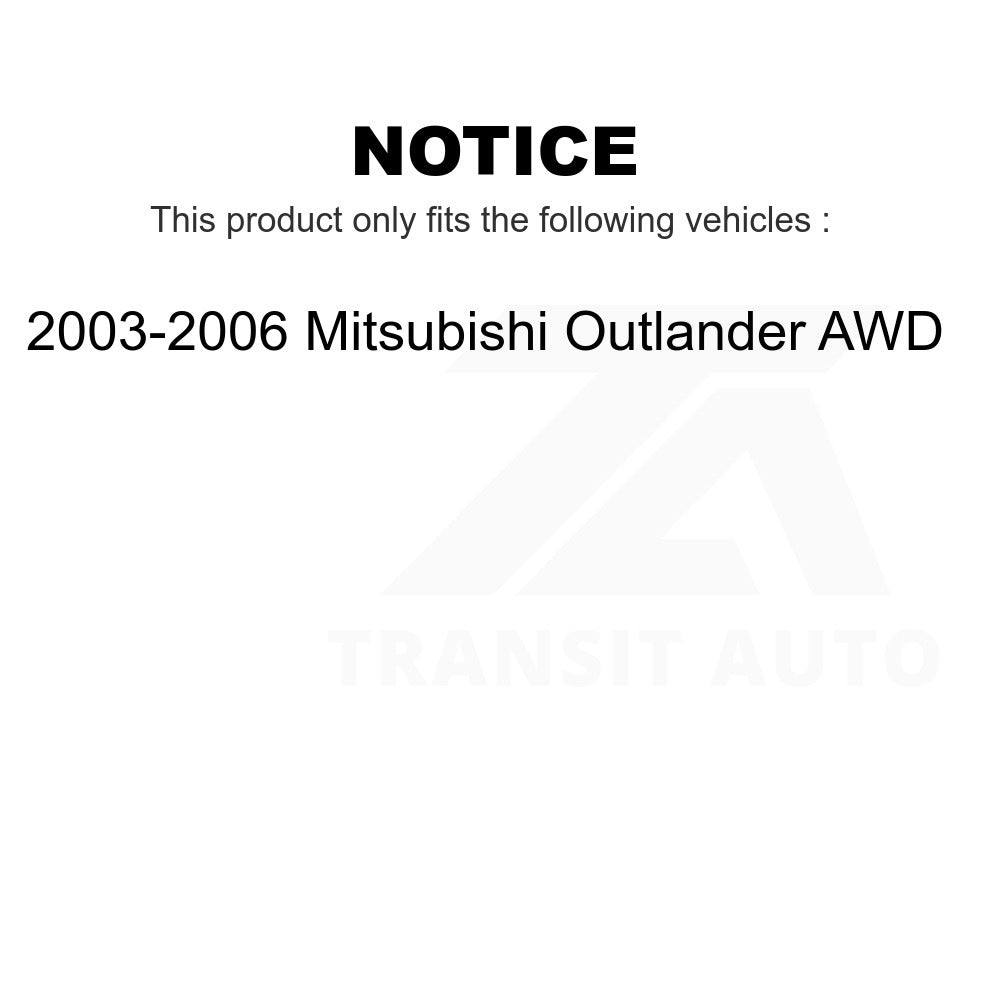 Front Rear Wheel Bearing Kit For 2003-2006 Mitsubishi Outlander AWD