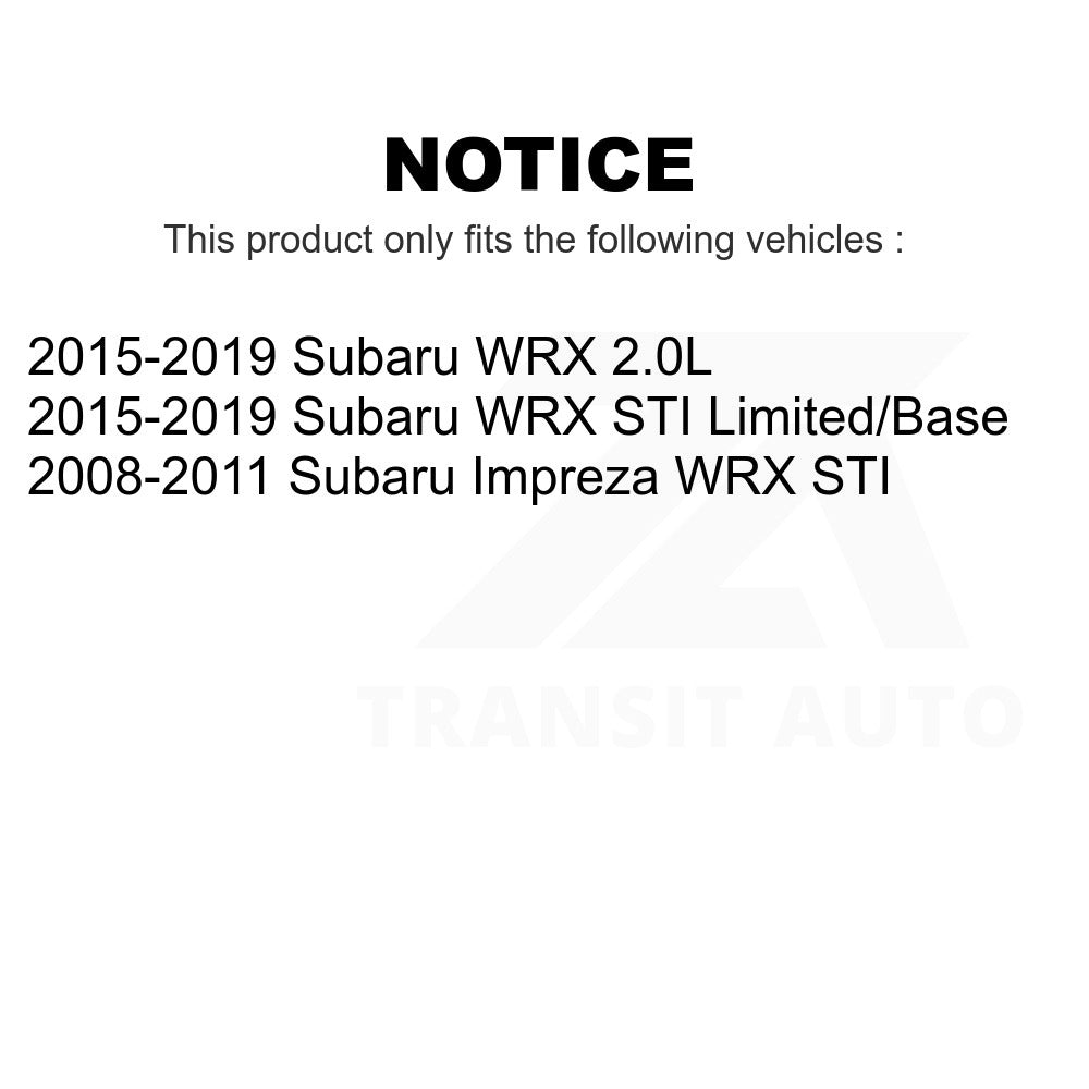 Front Rear Wheel Bearing & Hub Assembly Kit For Subaru Impreza WRX STI