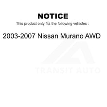 Load image into Gallery viewer, Front Rear Wheel Bearing &amp; Hub Assembly Kit For 2003-2007 Nissan Murano AWD