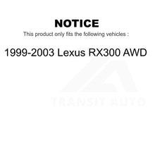 Charger l&#39;image dans la galerie, Kit de roulement de roue avant et arrière pour Lexus RX300 AWD 1999-2003 