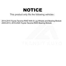 Load image into Gallery viewer, Front Rear Wheel Bearing And Assembly Kit For Toyota Tacoma RWD