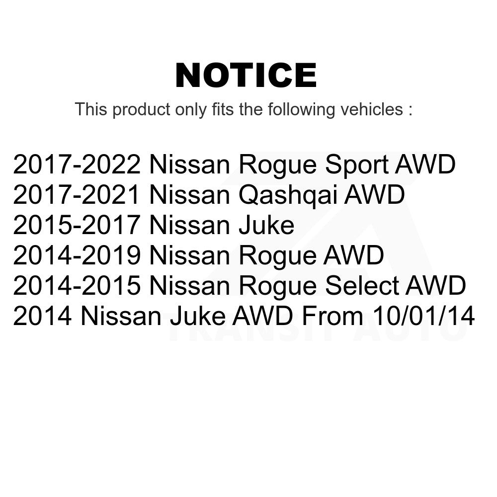 Rear Wheel Bearing Hub Assembly Pair For Nissan Rogue Sport Select Juke Qashqai