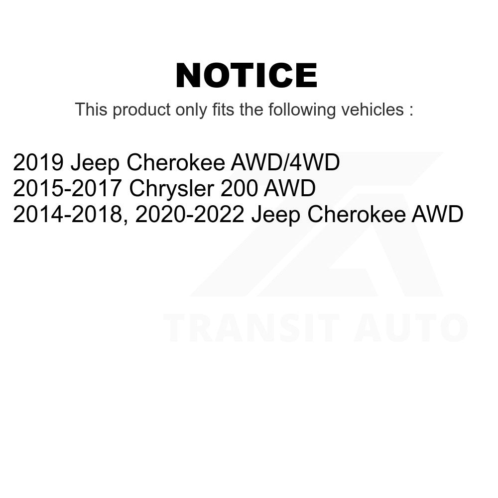 Rear Wheel Bearing And Hub Assembly Pair For Jeep Cherokee Chrysler 200