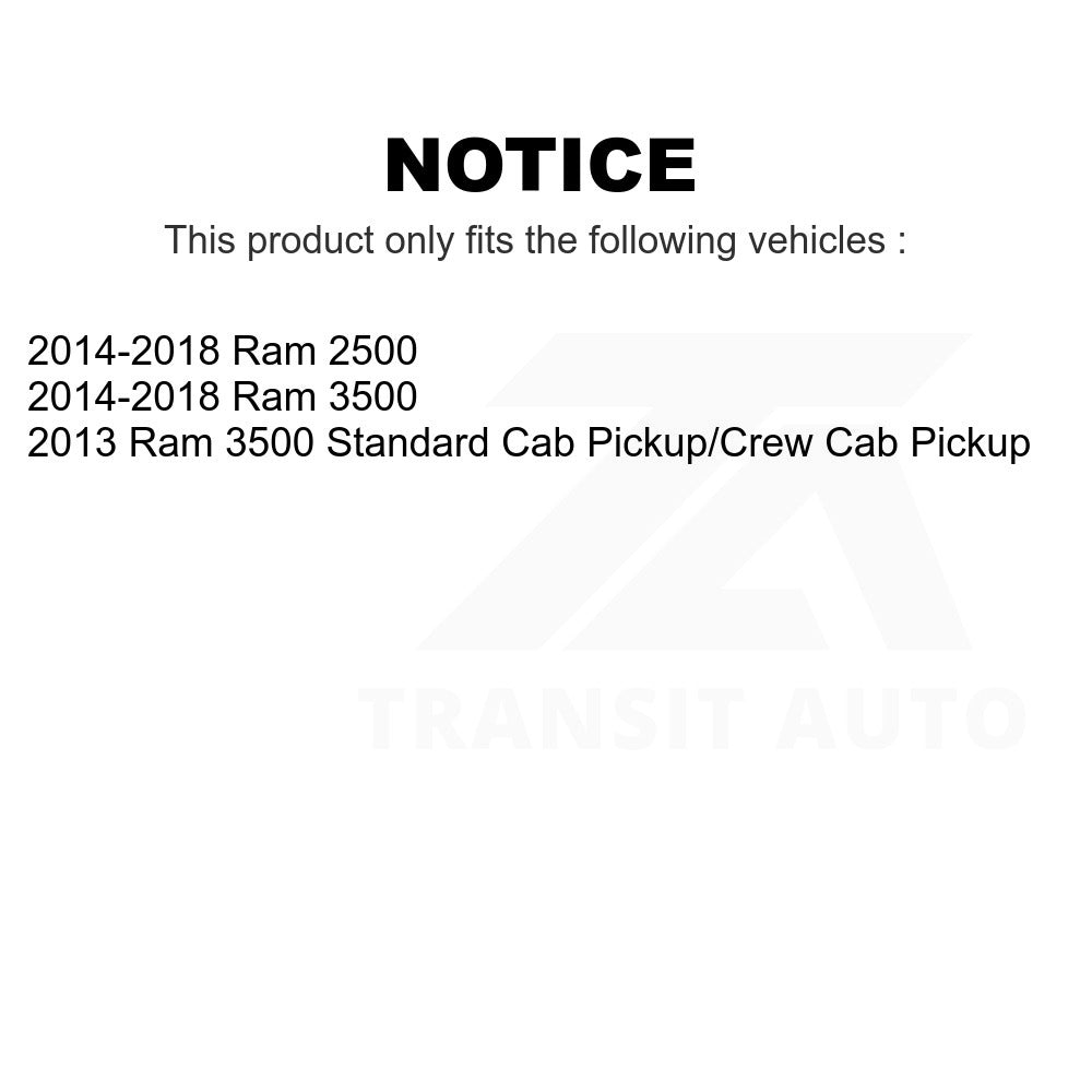 Front Wheel Bearing And Hub Assembly Pair For Ram 2500 3500