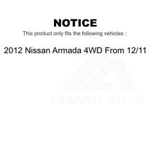 Load image into Gallery viewer, Front Rear Wheel Bearing Hub Assembly Kit For 2012 Nissan Armada 4WD From 12 11