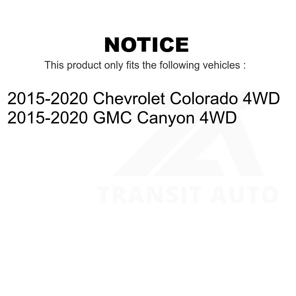 Front Wheel Bearing And Hub Assembly Pair For Chevrolet Colorado GMC Canyon 4WD