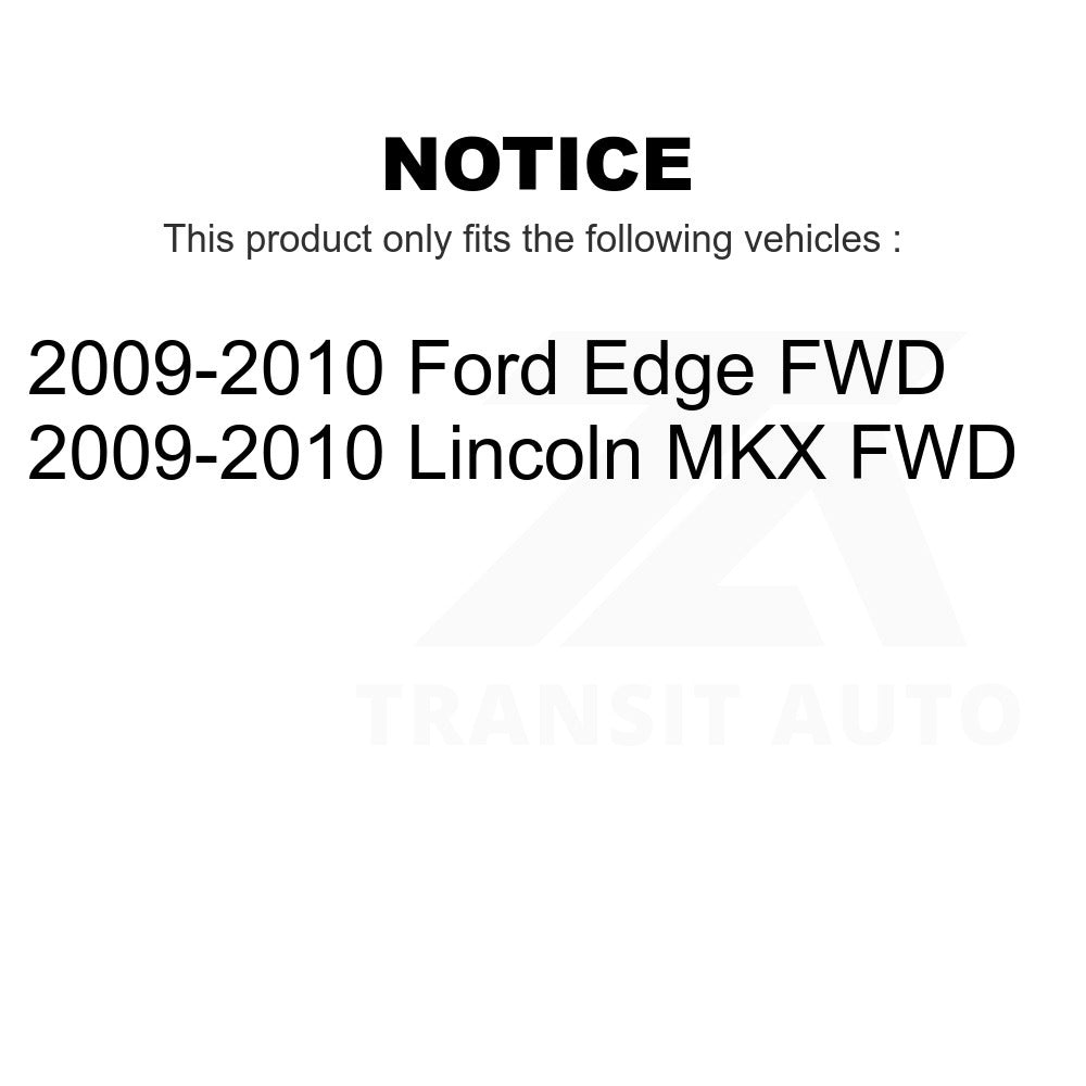 Rear Wheel Bearing And Hub Assembly Pair For 2009-2010 Ford Edge Lincoln MKX FWD