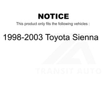 Load image into Gallery viewer, Front Rear Wheel Bearing And Hub Assembly Kit For 1998-2003 Toyota Sienna