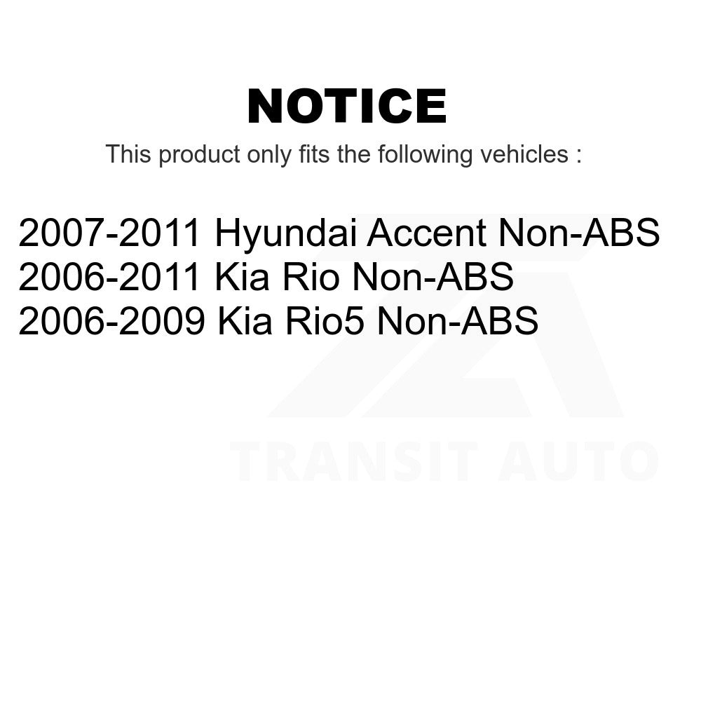 Front Rear Wheel Bearing And Hub Assembly Kit For Hyundai Accent Kia Rio Rio5