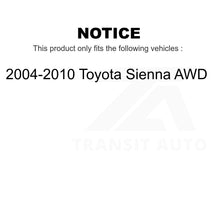 Load image into Gallery viewer, Front Rear Wheel Bearing And Hub Assembly Kit For 2004-2010 Toyota Sienna AWD