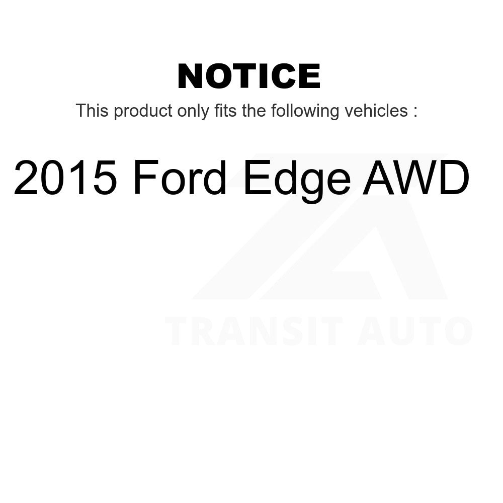 Front Rear Wheel Bearing And Hub Assembly Kit For 2015 Ford Edge AWD