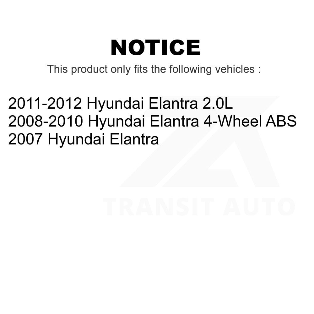 Front Rear Wheel Bearing And Hub Assembly Kit For Hyundai Elantra