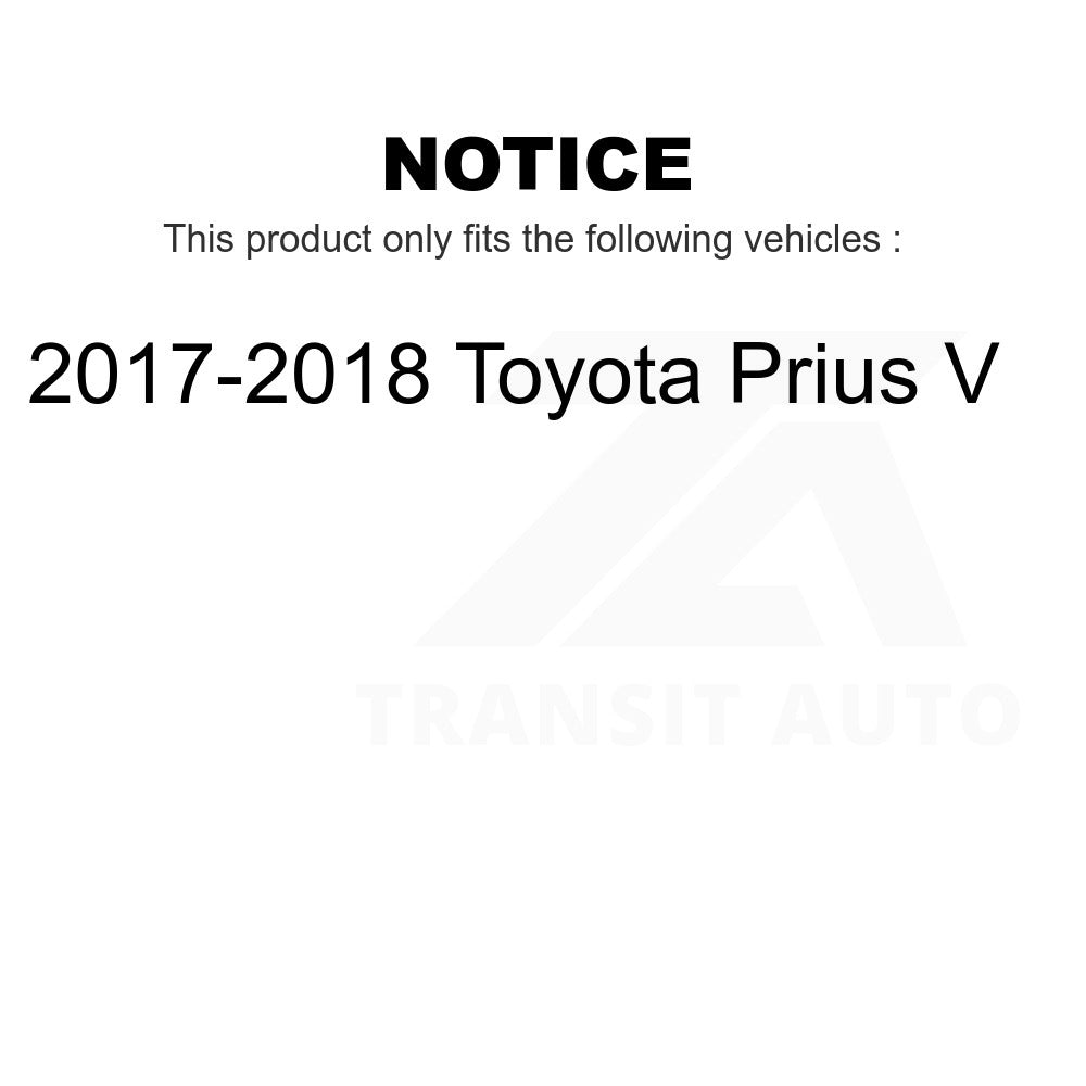 Front Rear Wheel Bearing And Hub Assembly Kit For 2017-2018 Toyota Prius V