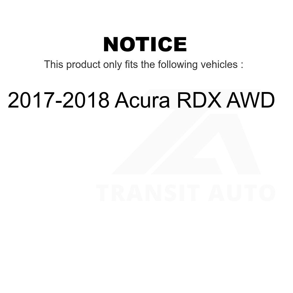 Front Rear Wheel Bearing And Hub Assembly Kit For 2017-2018 Acura RDX AWD