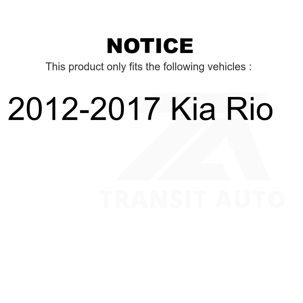 Front Rear Wheel Bearing And Hub Assembly Kit For 2012-2017 Kia Rio