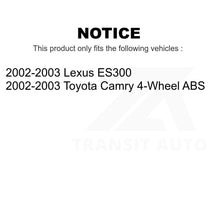 Load image into Gallery viewer, Front Rear Wheel Bearing Hub Assembly Kit For 2002-2003 Toyota Camry Lexus ES300