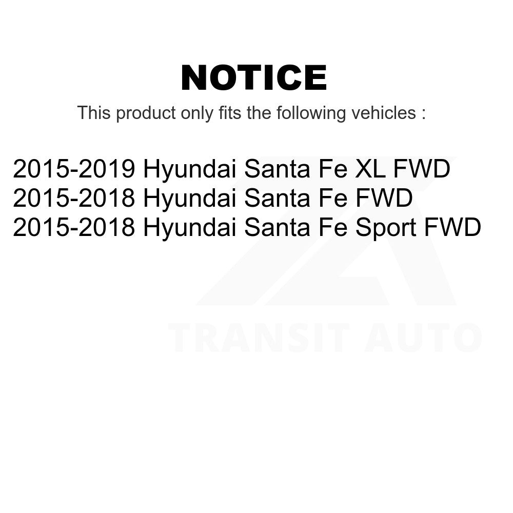 Front Rear Wheel Bearing & Hub Assembly Kit For Hyundai Santa Fe Sport XL FWD