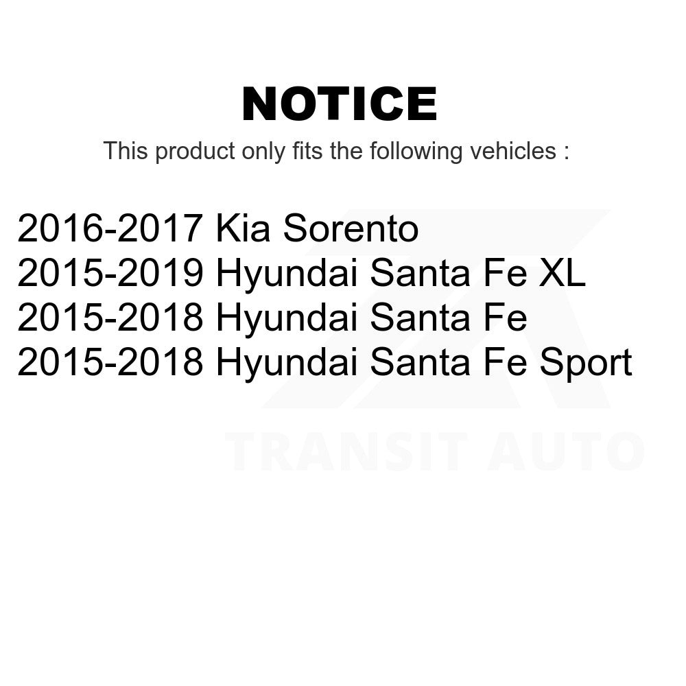 Front Wheel Bearing Hub Assembly Pair For Hyundai Santa Fe Sport Kia Sorento XL