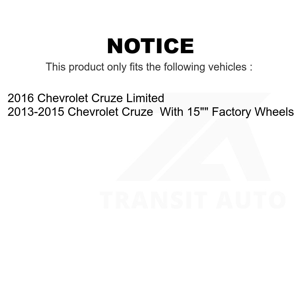 Rear Wheel Bearing And Hub Assembly Pair For Chevrolet Cruze Limited