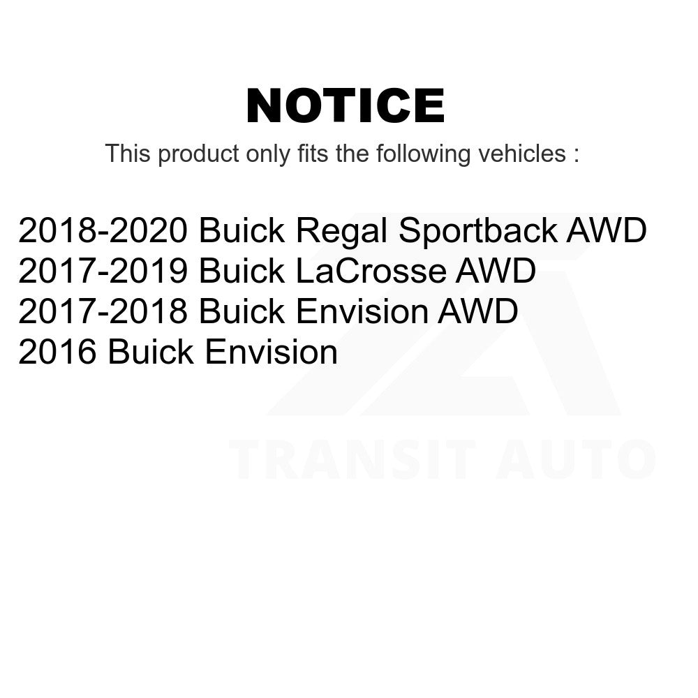 Rear Wheel Bearing Hub Assembly Pair For Buick Envision LaCrosse Regal Sportback