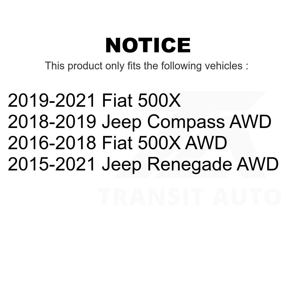 Rear Wheel Bearing And Hub Assembly Pair For Jeep Renegade Compass Fiat 500X