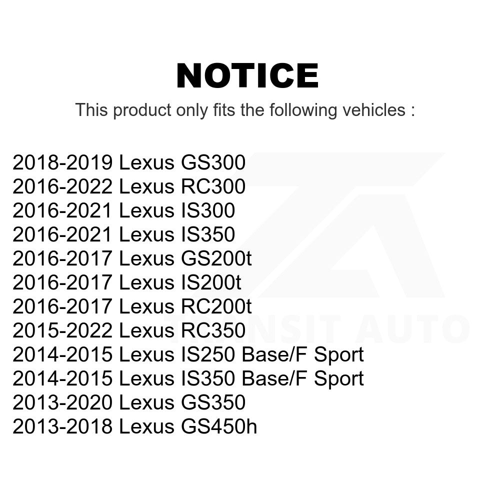 Rear Wheel Bearing & Hub Assembly Pair For Lexus GS350 IS250 IS300 IS200t IS350