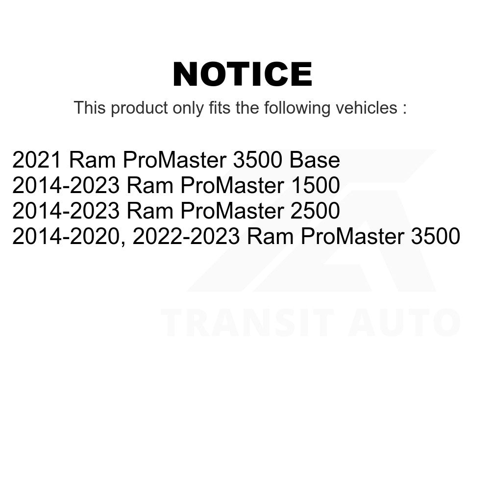 Rear Wheel Bearing And Hub Assembly Pair For Ram ProMaster 1500 2500 3500