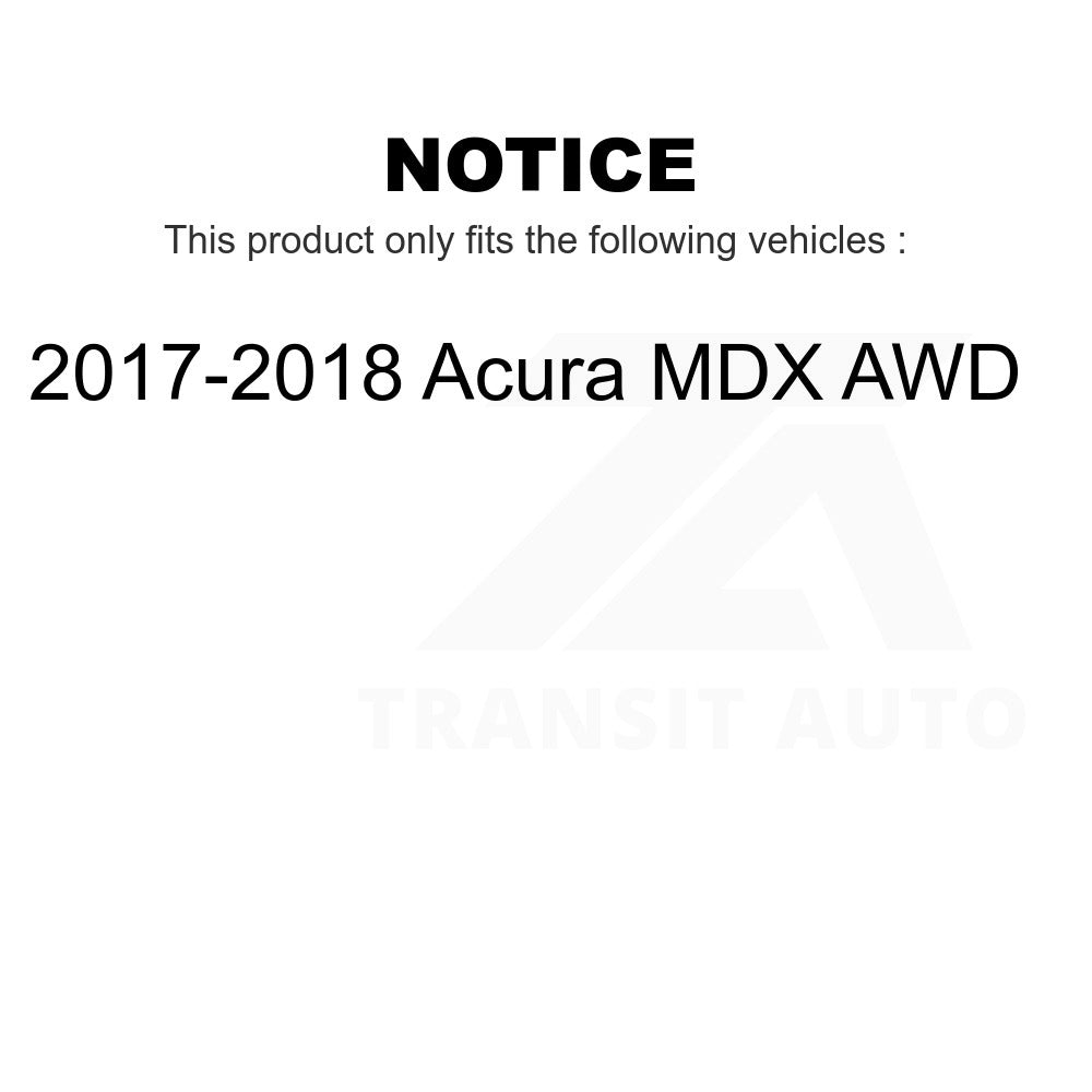 Front Rear Wheel Bearing And Hub Assembly Kit For 2017-2018 Acura MDX AWD