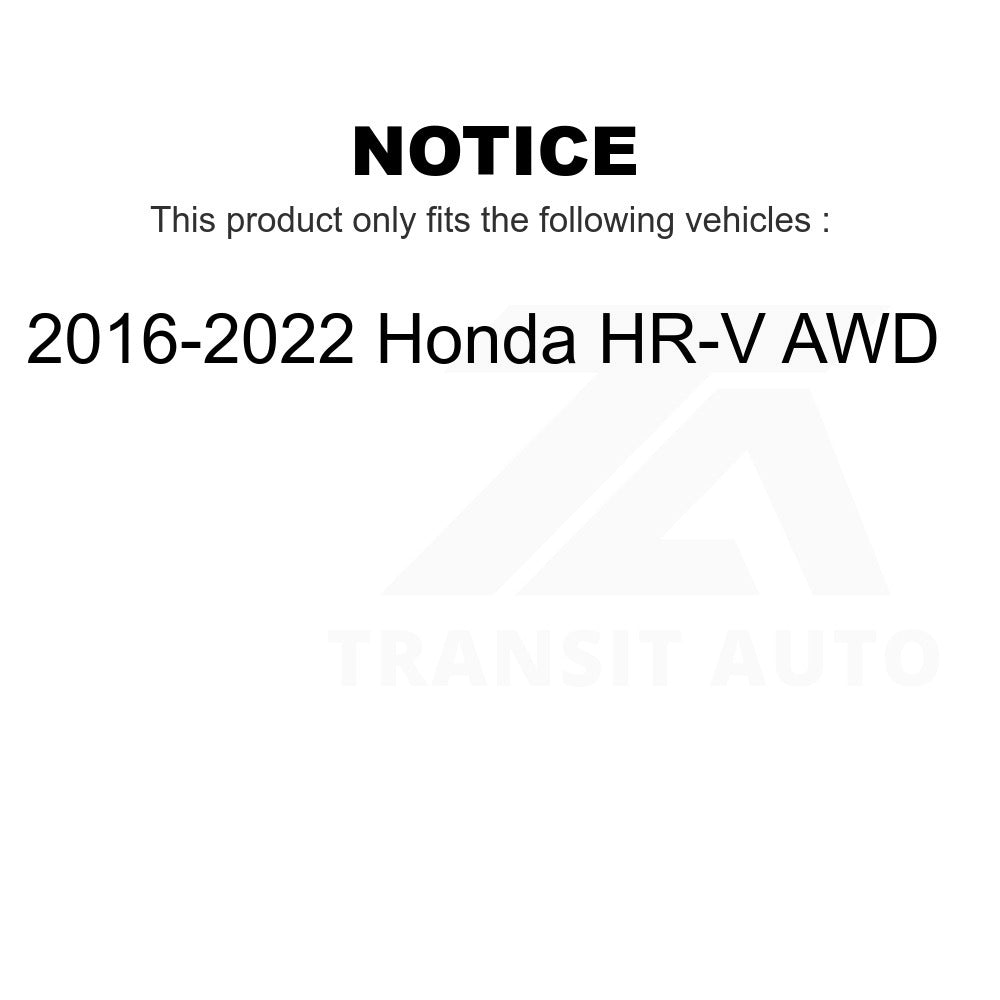 Front Rear Wheel Bearing And Hub Assembly Kit For 2016-2022 Honda HR-V AWD