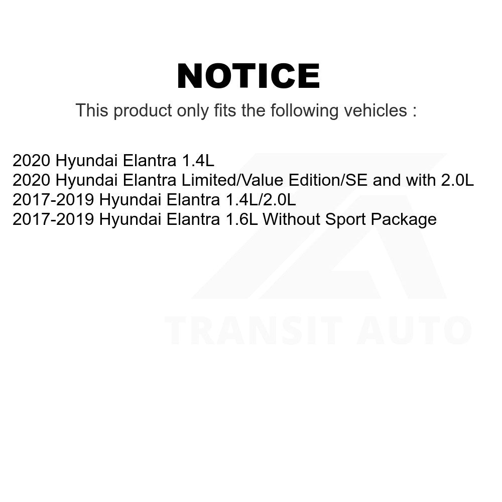 Front Rear Wheel Bearing & Hub Assembly Kit For Hyundai Elantra