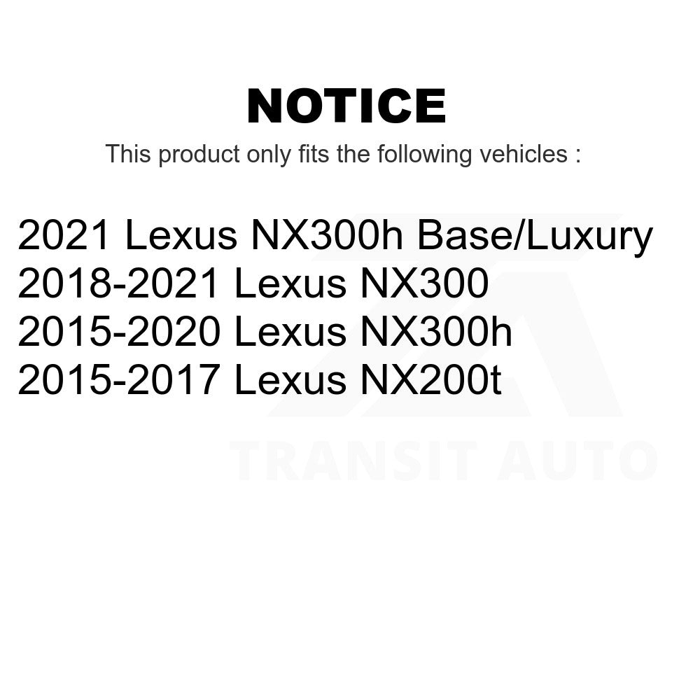 Front Wheel Bearing And Hub Assembly Pair For Lexus NX200t NX300 NX300h