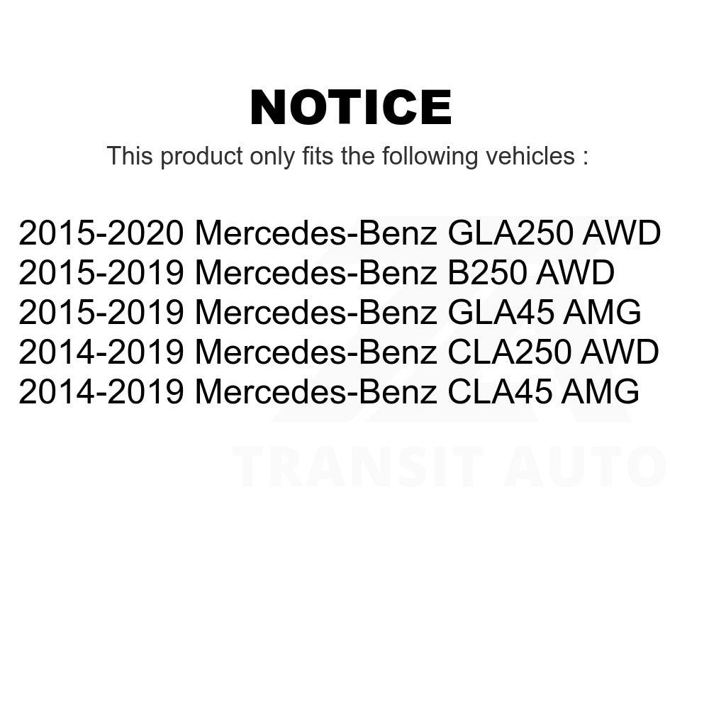 Rear Wheel Bearing & Hub Assembly Pair For Mercedes-Benz CLA250 GLA250 CLA45 AMG