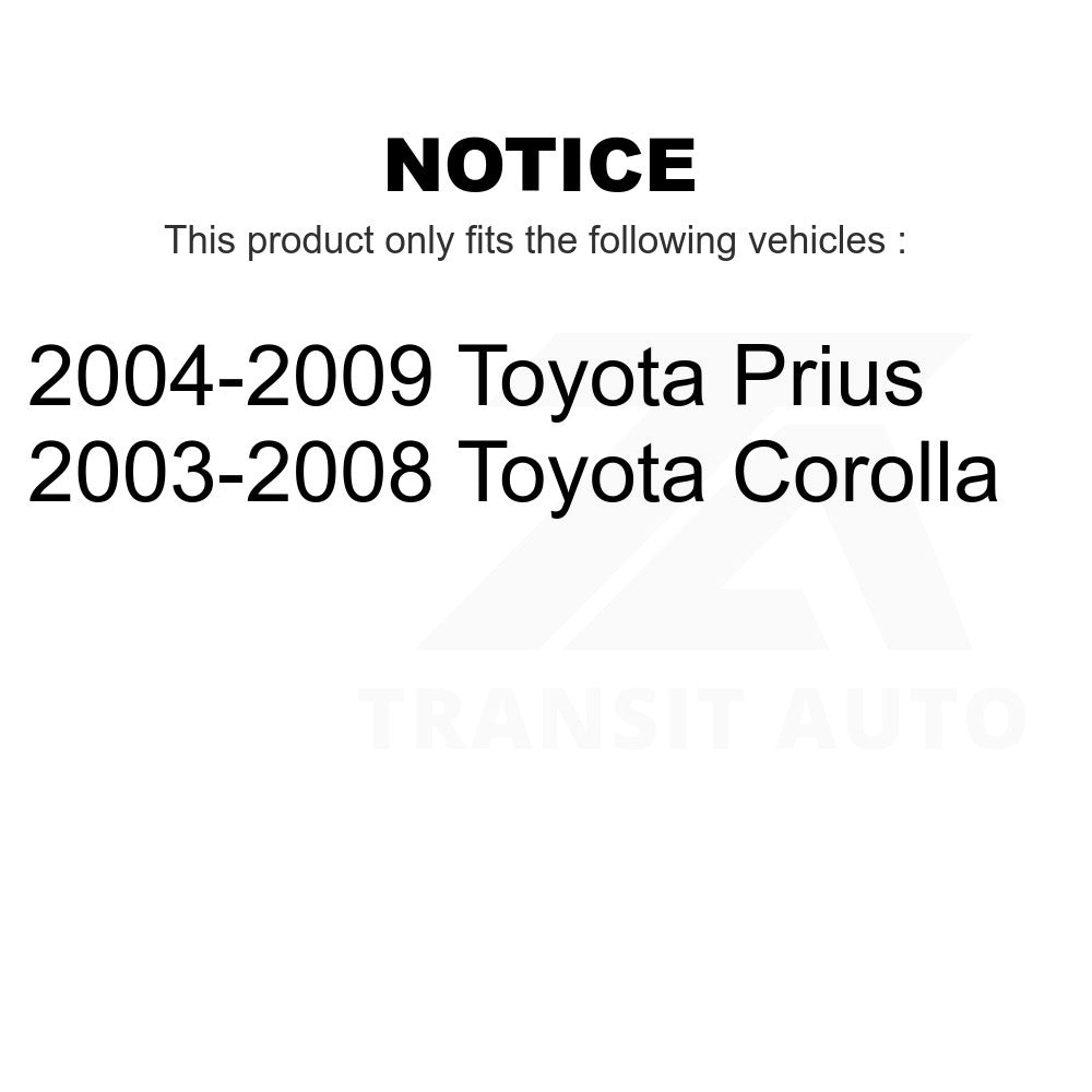 Front Rear Suspension Strut Shock Mounting Kit For Toyota Corolla Prius