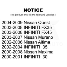 Charger l&#39;image dans la galerie, Front Suspension Strut Shock Mounting Pair For Nissan Altima Maxima Murano Quest