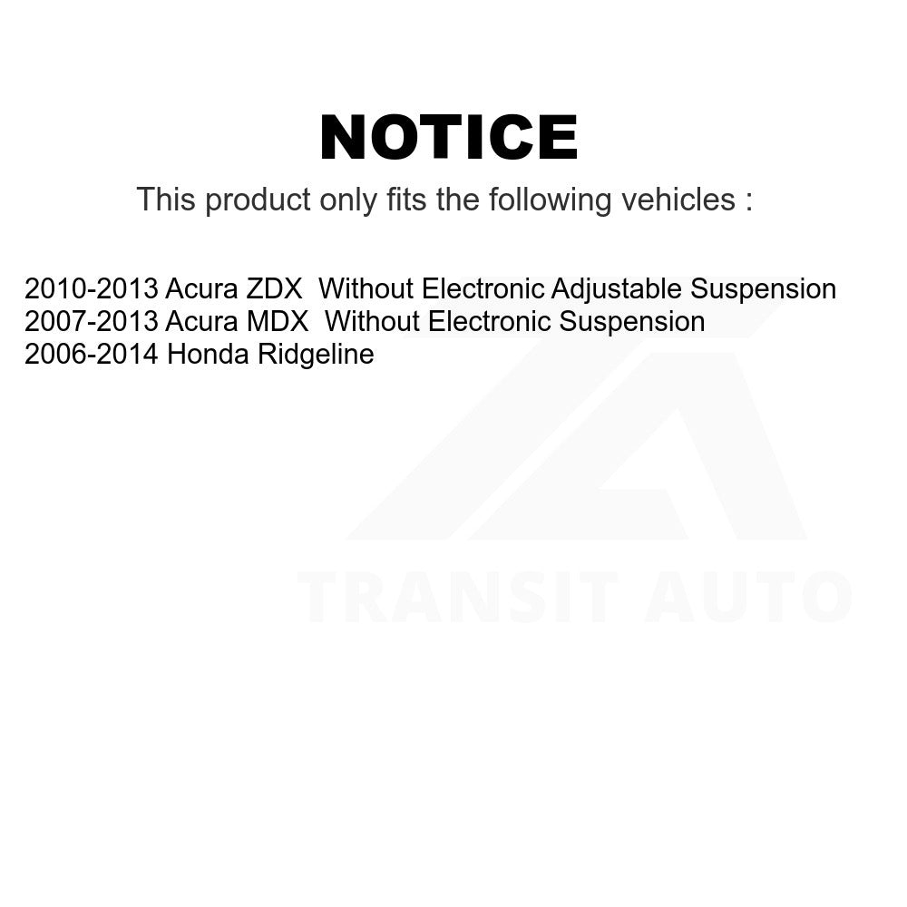 Front Suspension Strut Shock Mounting Pair For Acura MDX Honda Ridgeline ZDX