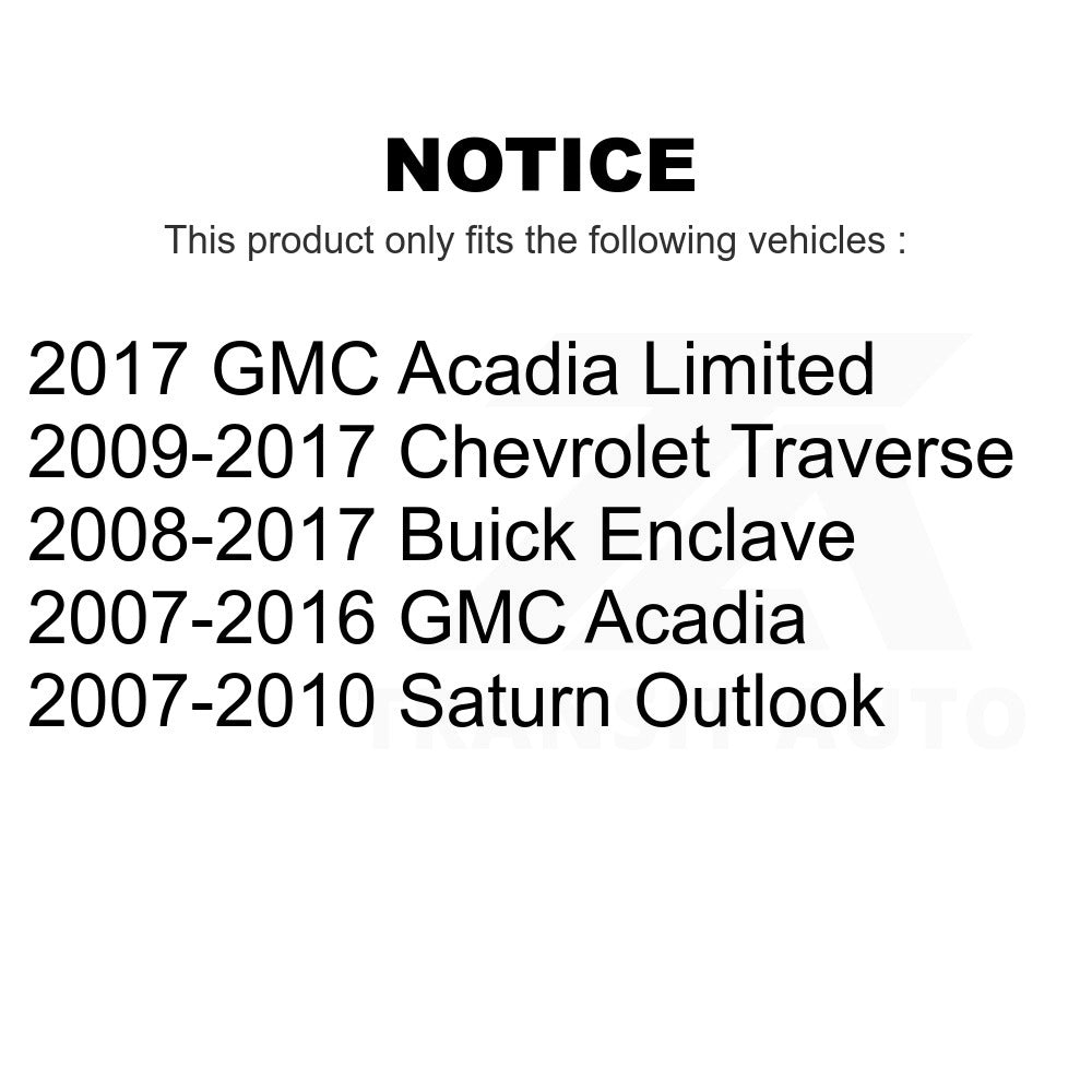 Front Suspension Strut Shock Mounting Pair For Chevrolet Traverse GMC Acadia