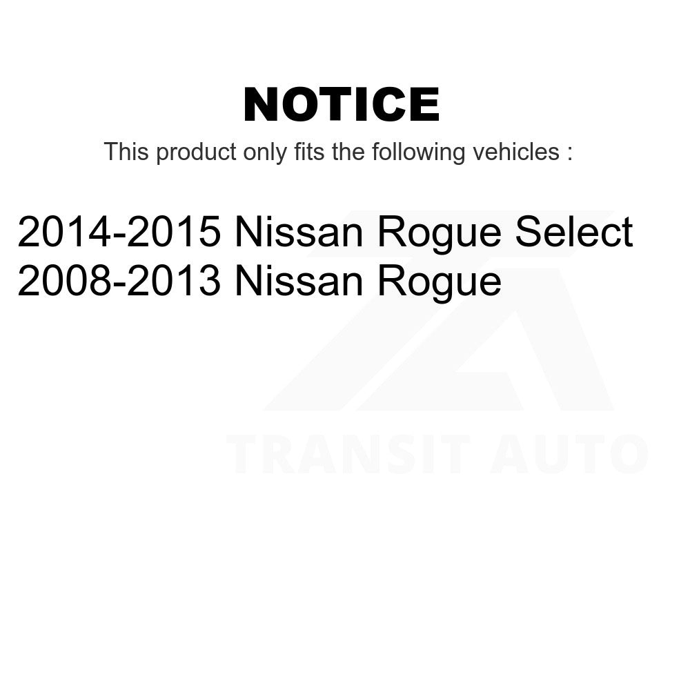 Front Wheel Bearing And Tie Rod End Kit For Nissan Rogue Select