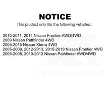 Charger l&#39;image dans la galerie, Front Wheel Bearing And Tie Rod End Kit For Nissan Frontier Pathfinder Xterra