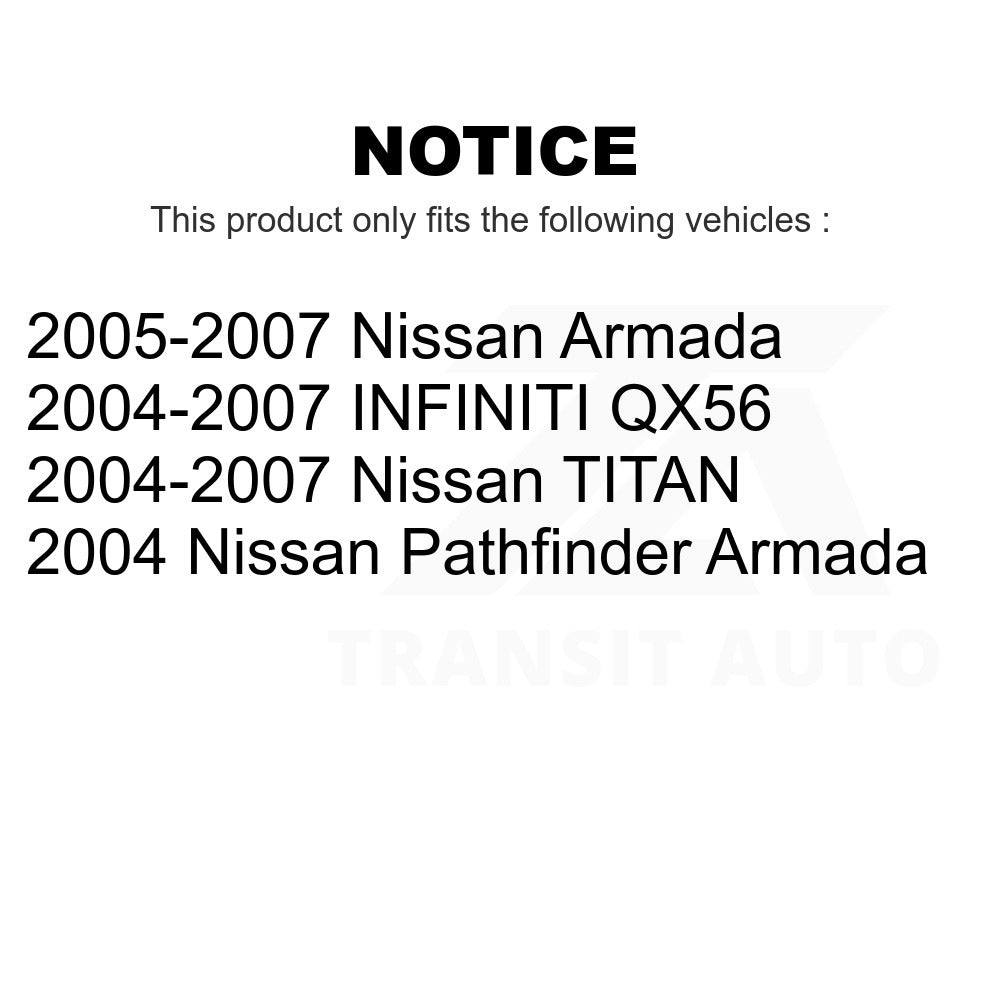 Front Hub Bearing Assembly Link Kit For Nissan Titan Armada INFINITI QX56 TITAN