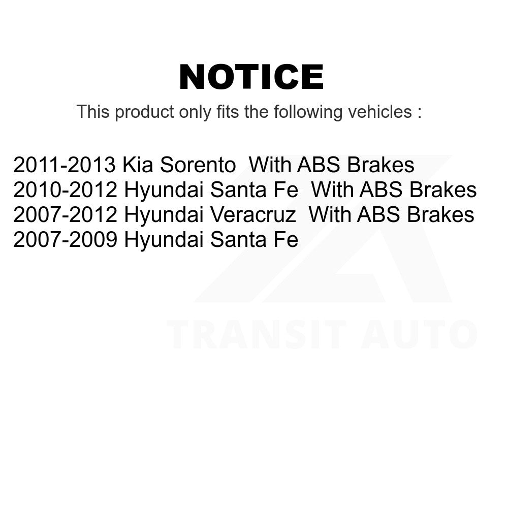 Front Hub Bearing Assembly & Link Kit For Hyundai Santa Fe Kia Sorento Veracruz